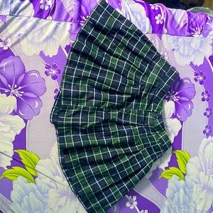 Zip and Button Up Flannel skirt